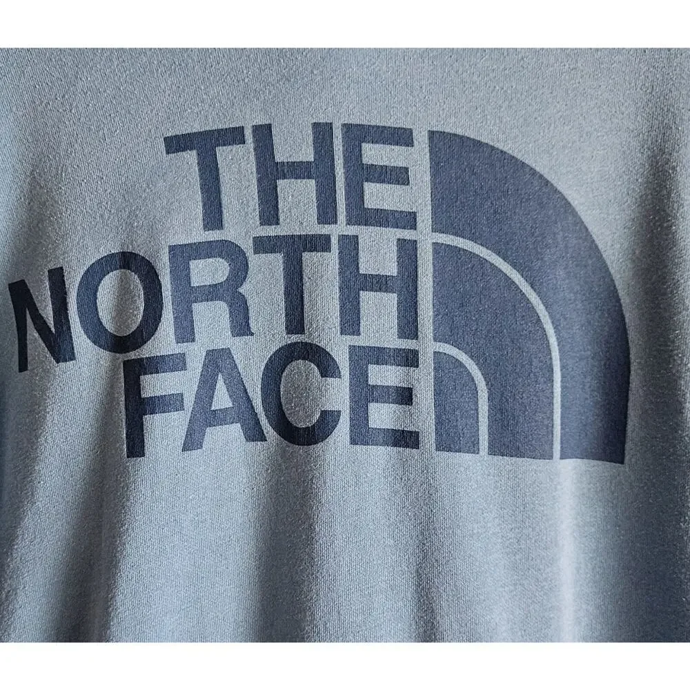 THE NORTH FACE Men S Hoodie Sweatshirt Blue Logo Drawstring Kangaroo Pocket 42